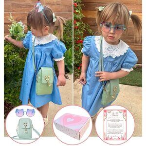 Cat Purse For Girls with Cat Shaped Sunglasses & Gift Box Kids Purse Girls Purse